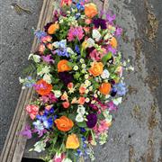 Vivid Wild Flower Coffin Top