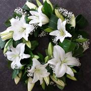 Lily Funeral Wreath