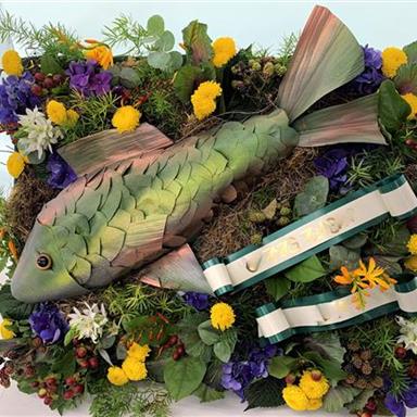 Fish Funeral Flower Tribute - Funeral Flowers Sheffield