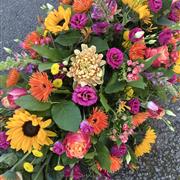 Autumnal Flower Casket Cover