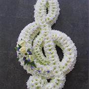 Treble Clef Funeral Flowers Tribute