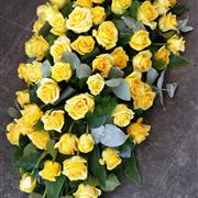 Yellow Rose Coffin Top Arrangement