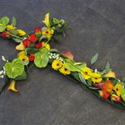 Modern Funeral FlowerCross