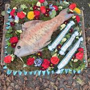 Fish Funeral Flower Tribute