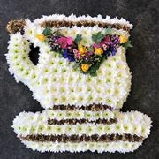Teacup Funeral Flower Tribute