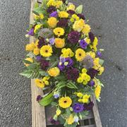 Purple and Gold Coffin Spray