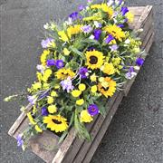 Purple and Gold Coffin Spray