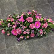 Pink and Purple Casket Spray