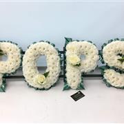 Pops Funeral Letter Wreath