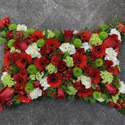 Red Rose Funeral Flower Pillow