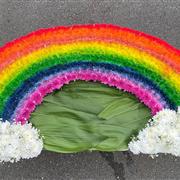 Rainbow Funeral Flowers