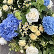Rose and Hydrangea Coffin Flowers