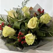Six White Roses