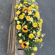 Yellow Flowered Coffin Flower Spray