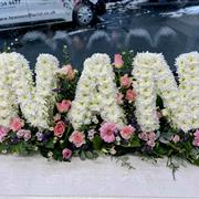 FUNERAL LETTERSWITH FLOWERS