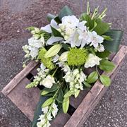 WHITE AND GREEN TIED SHEAF