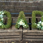 CREATE YOUR OWN NATURAL MOSS FUNERAL LETTERS
