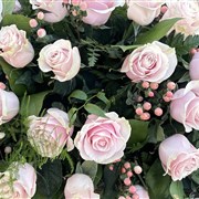 ALL ROSE FUNERAL BASKET